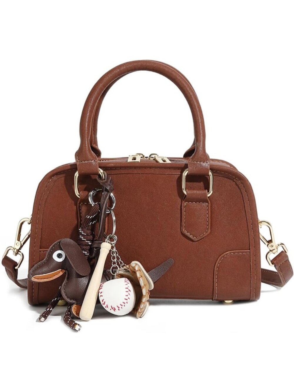 Stylish Genuine Leather Mini Crossbody Bag for Women, Versatile Top Handle Purse